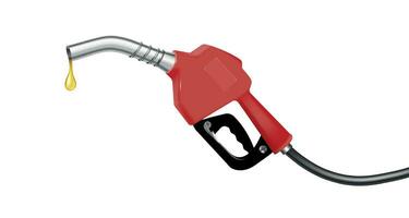 Fuel Gas Handle Pump Nozzle Realistic Object vector