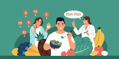 nutricionista consulta concepto vector