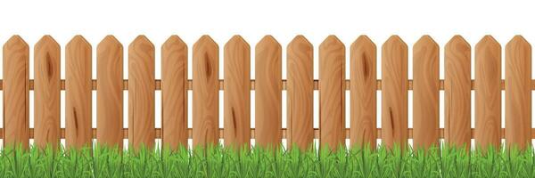 Wooden Fence Horizontal Illustration vector