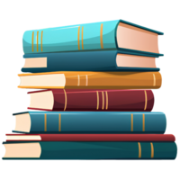 books isolate ai generative png