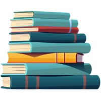 books isolate ai generative png