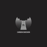 CO2 emission logo vector