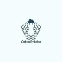 co2 emisión logo vector