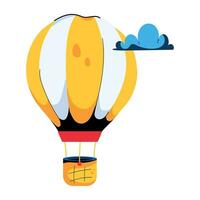 Trendy Hot Balloon vector