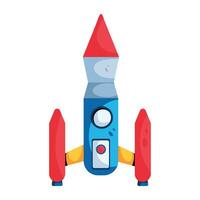 Trendy Rocket Launch vector