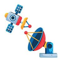 Trendy Space Communication vector