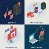 Cyber Security Isometric vector