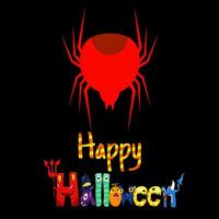 Halloween cartoon ghost vector lettering, Halloween greeting card vector illustration or cute cartoon background.