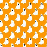 Seamless pattern Halloween cute ghost background. to be used as a decoration and gift wrapping paper. vector illustration