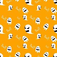 Seamless pattern Halloween cute ghost background. to be used as a decoration and gift wrapping paper. vector illustration