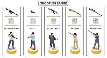 Shooting Range Infographic Set vector