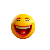 Smile Face Emoji in yellow color generative with ai png