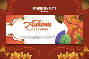 Banner Templates Leaves Vector for Autumn Seasons V5