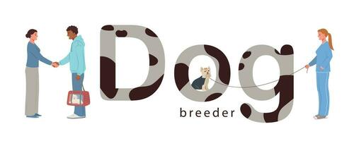 Dog Breeder Text Composition vector