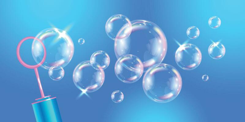 Realistic Soap Bubble Composition