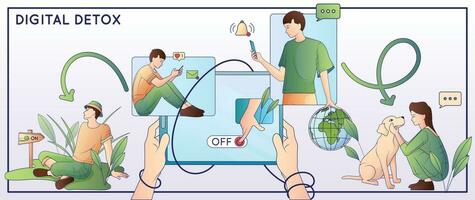 Digital Detox Freshness Composition vector