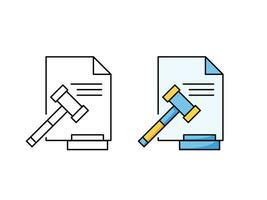 Legal document, Probate linear icon. probation concept vector