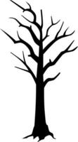 Dead tree icon vector illustration for happy Halloween event. Halloween tree icon that can be used as symbol, sign or decoration. Spooky tree icon graphic resource for Halloween theme vector design