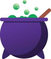 Witch cauldron icon vector illustration for happy Halloween event. Cauldron spell icon that can be used as symbol, sign or decoration. Caldron icon graphic resource for Halloween theme vector design