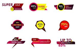 sale label collection vector