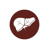 Liver medical logo vector template illustration