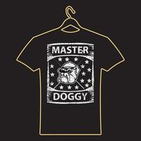 Master Doggy T-shirt vector