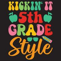 Kickin' It 5th Grade Style vector