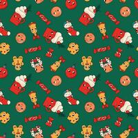 Seamless patterns Christmas in retro style. Design for fabric, textile, wallpaper, packaging. vector