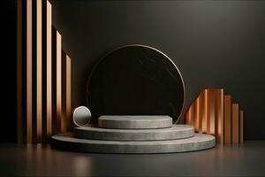 Luxury podium for product presentation 3d render photo
