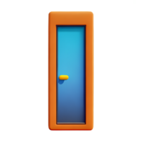 door 3d rendering icon illustration png