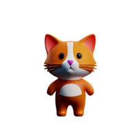 gato 3d ilustração ícone png