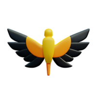 Flügel 3d Rendern Symbol Illustration png