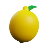 citron- 3d tolkning ikon illustration png