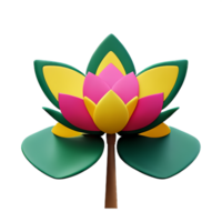 lotus 3d tolkning ikon illustration png