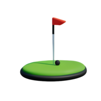 golf 3d representación icono ilustración png