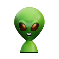 extraterrestre 3d representación icono ilustración png