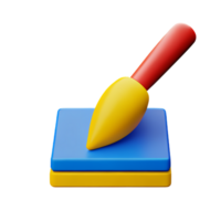 paint brush 3d rendering icon illustration png