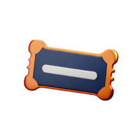 ticket 3d rendering icon illustration png