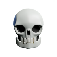 skull 3d icon illustration png