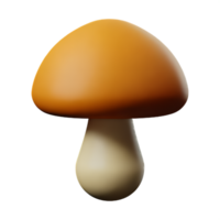 mushroom 3d rendering icon illustration png