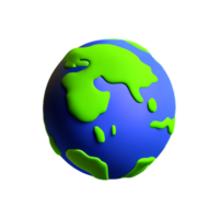earth 3d icon illustration png