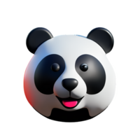 panda 3d representación icono ilustración png