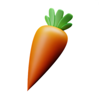 carrot 3d rendering icon illustration png