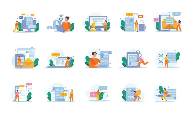 Scientific Writing Icon Set