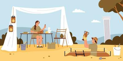 Archaeology Background Illustration vector