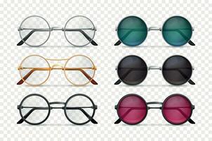 Realistic Glasses Set vector