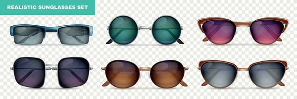 Realistic Sunglasses Set vector