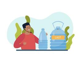 Flat Water Shortage Composition vector