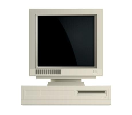 Retro Desktop Computer Composition