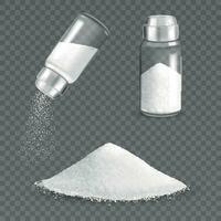 Realistic Salt Shaker Set vector